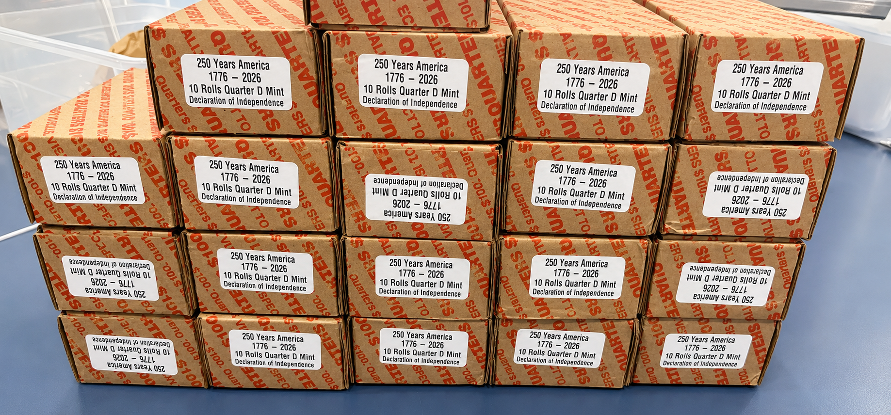 2026 Declaration of Independence Quarters Denver 10 Roll Set - U.S Mint