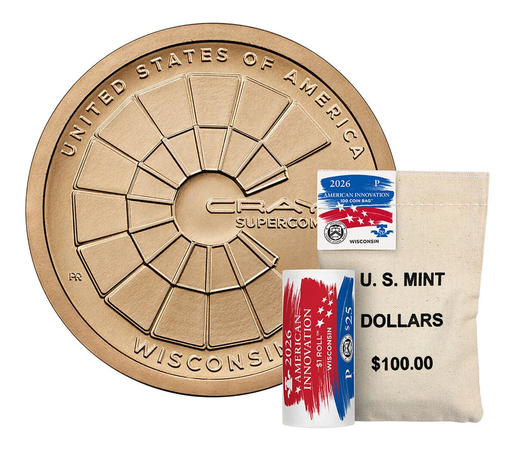 American Innovation $1 Coin 2026 Rolls and Bags - Wisconsin